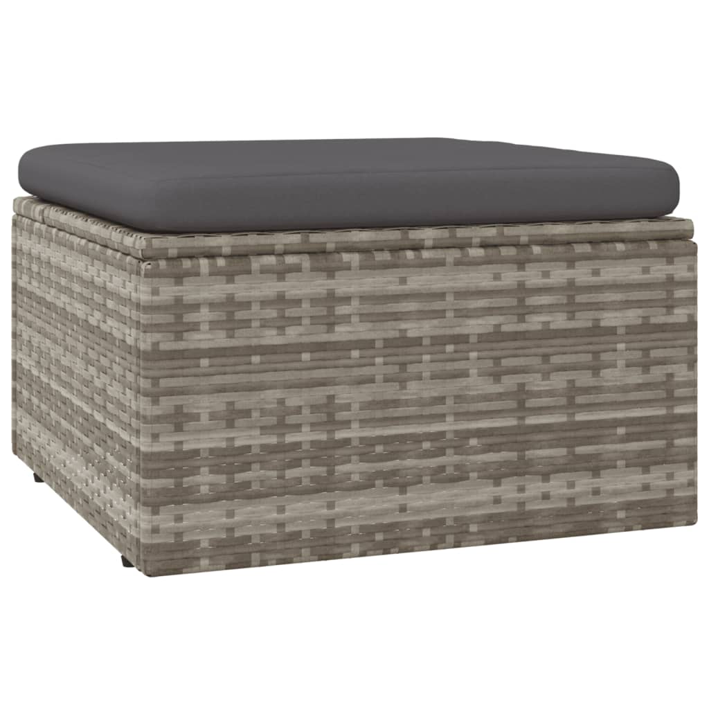 Set Divani da Giardino 5 pz con Cuscini in Polyrattan Grigio