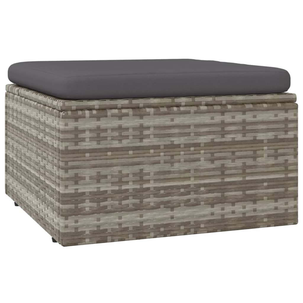 Set Divani da Giardino 5 pz con Cuscini in Polyrattan Grigio