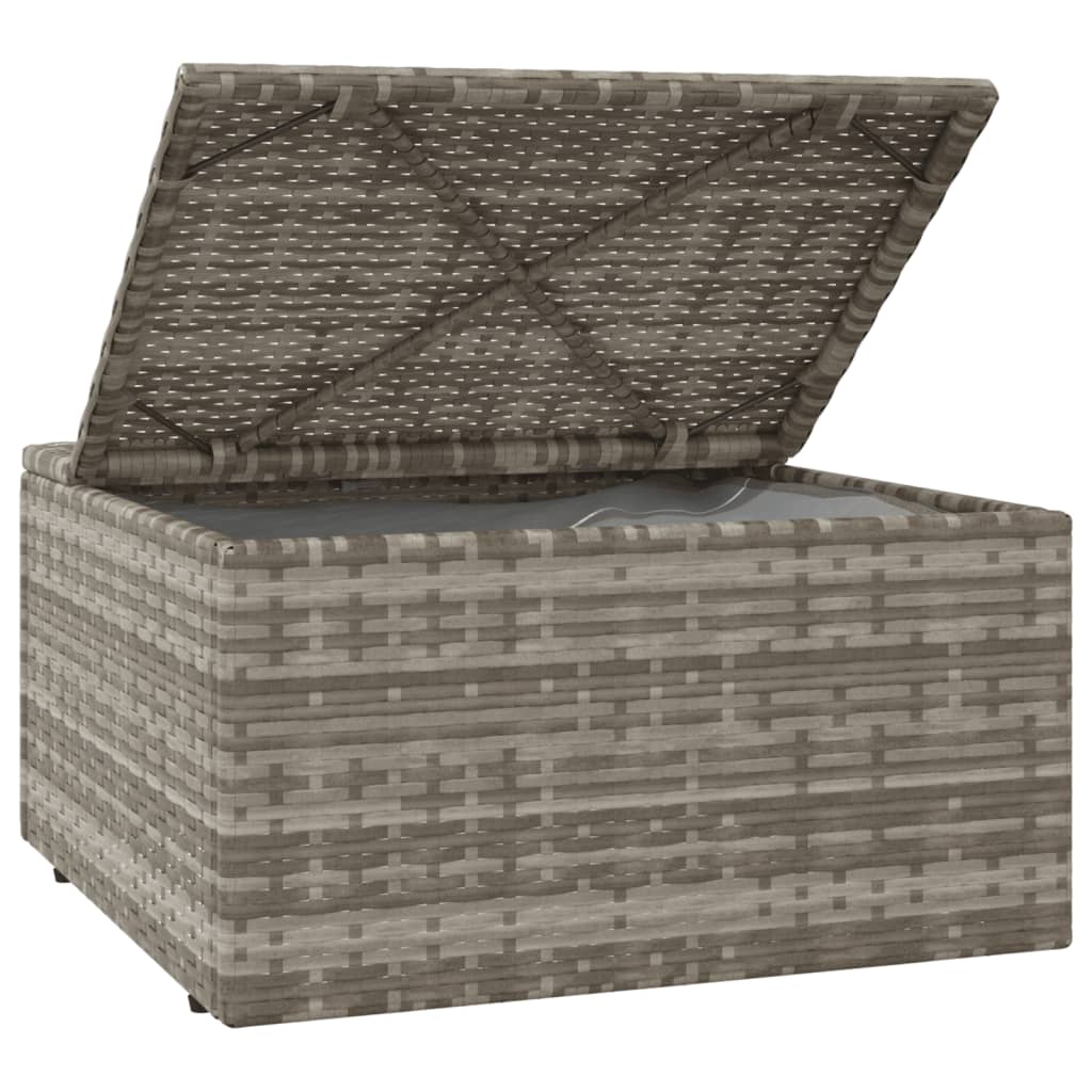 Set Divani da Giardino 4 pz in Polyrattan Grigio