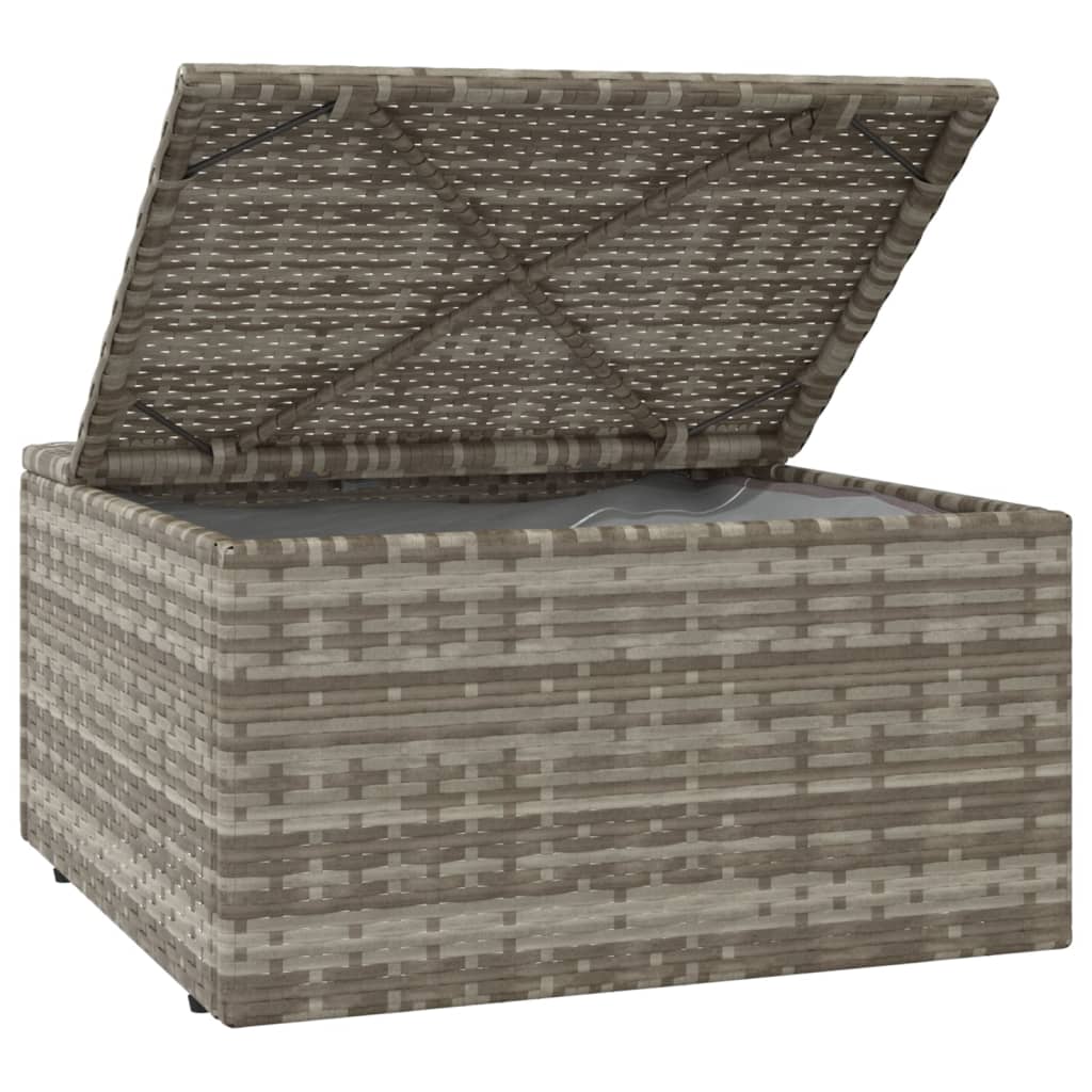 Set Divani da Giardino in Polyrattan Grigio 4 pz con Cuscini