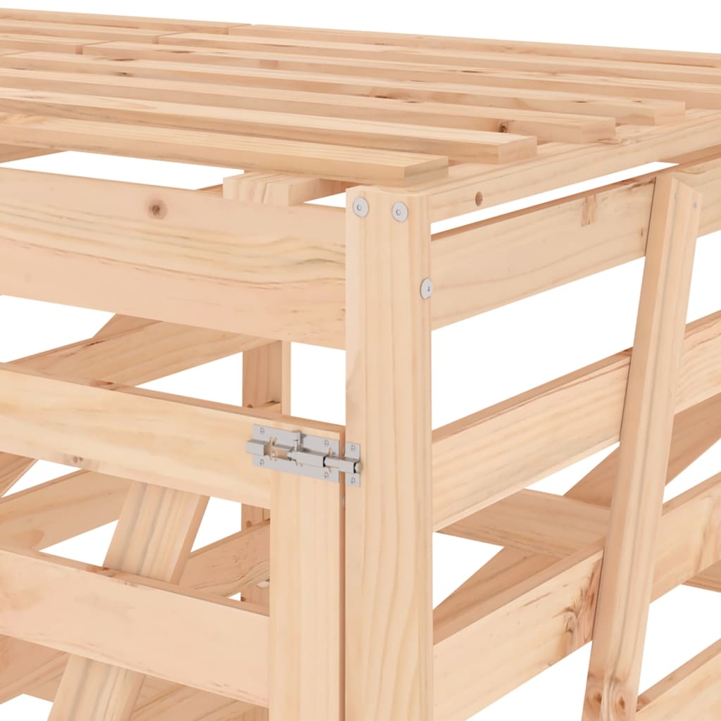 Copribidone Doppio in Legno Massello di Pino