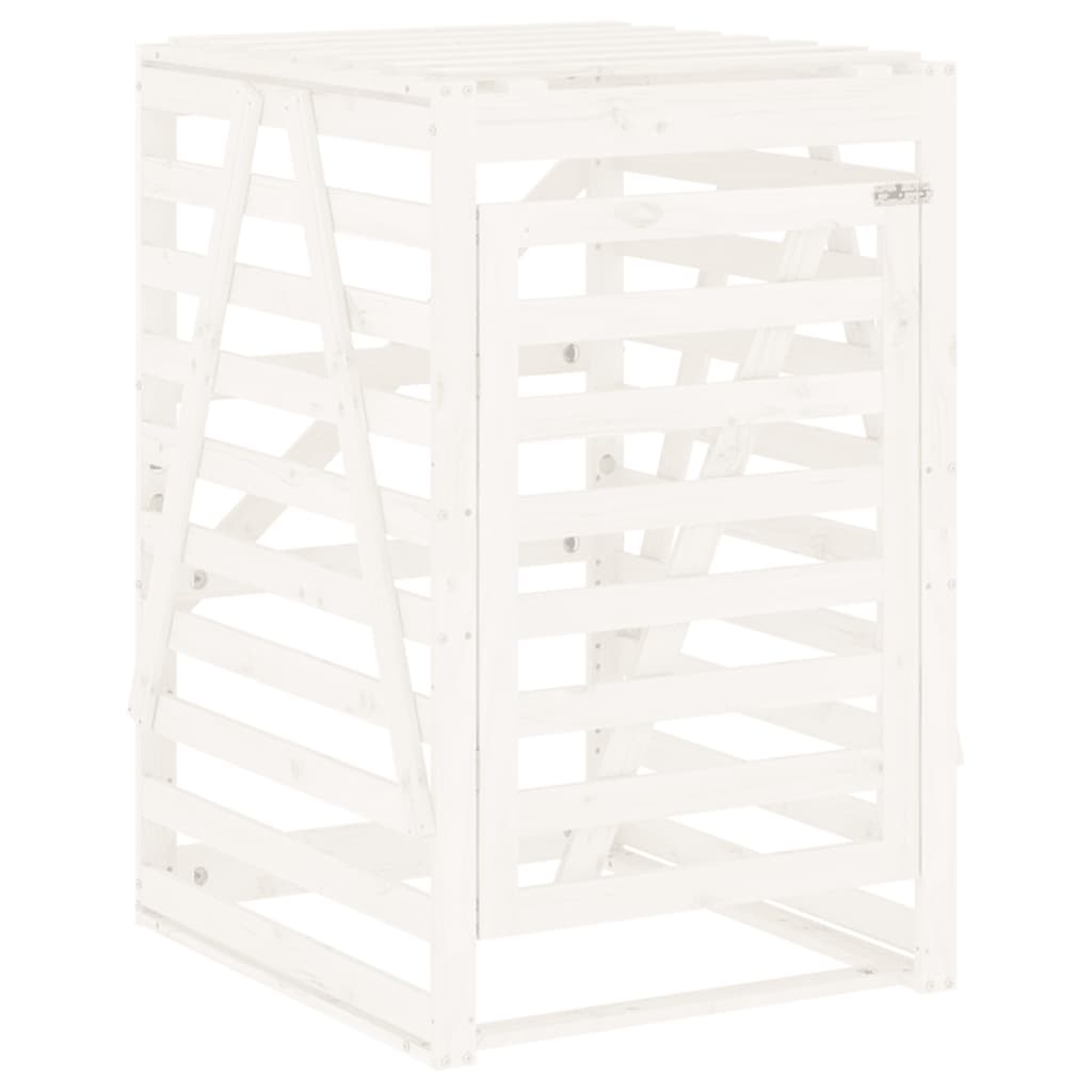 Copribidone Doppio Bianco in Legno Massello di Pino