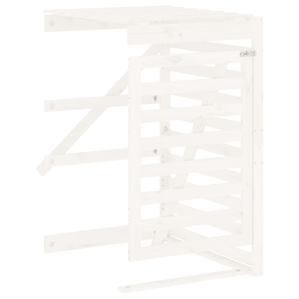 Copribidone Doppio Bianco in Legno Massello di Pino