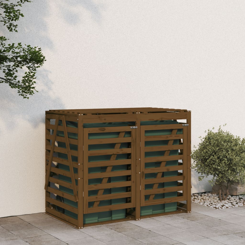 Copribidone Doppio ambra in Legno Massello di Pino