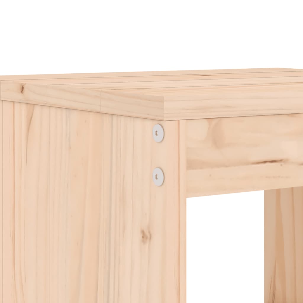 Set da Bar in Legno di Pino: Tavolo e 6 Sgabelli