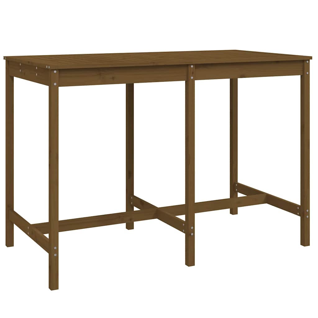 Set Bar da Giardino 7 pz in Legno di Pino Marrone Ambra