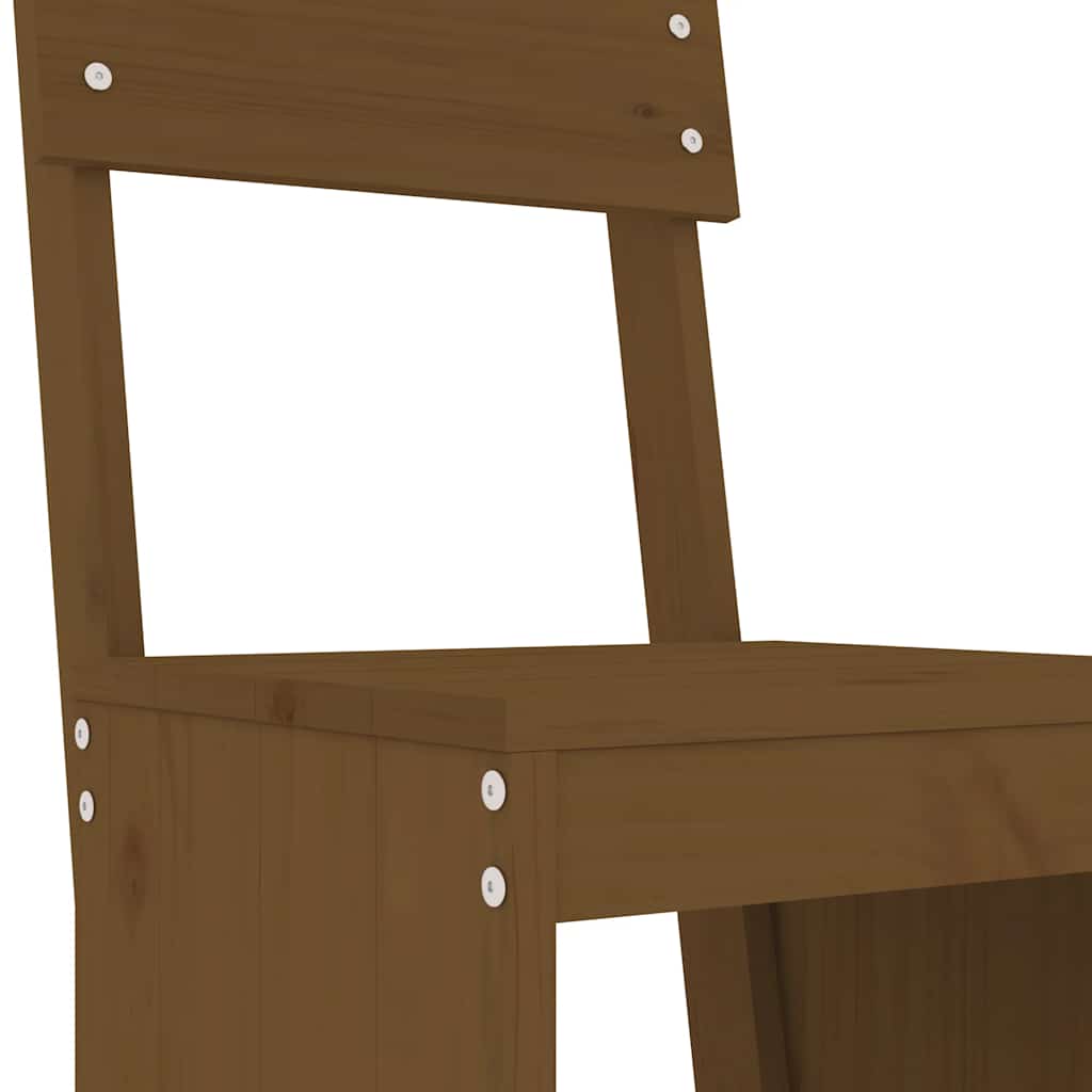 Set Bar da Giardino 7 pz in Legno di Pino Marrone Ambra