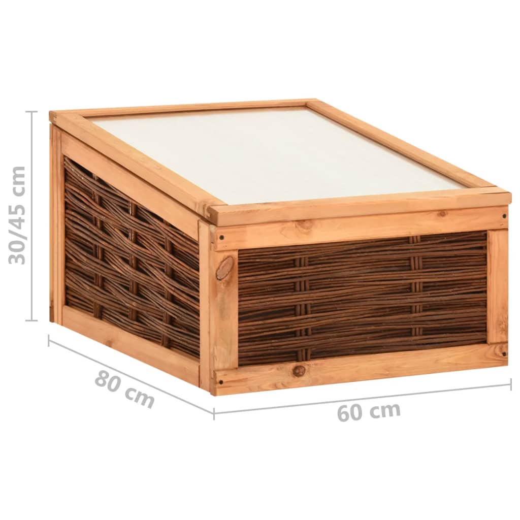 Serra 60x80x45 cm in Legno Massello di Pino e Salice