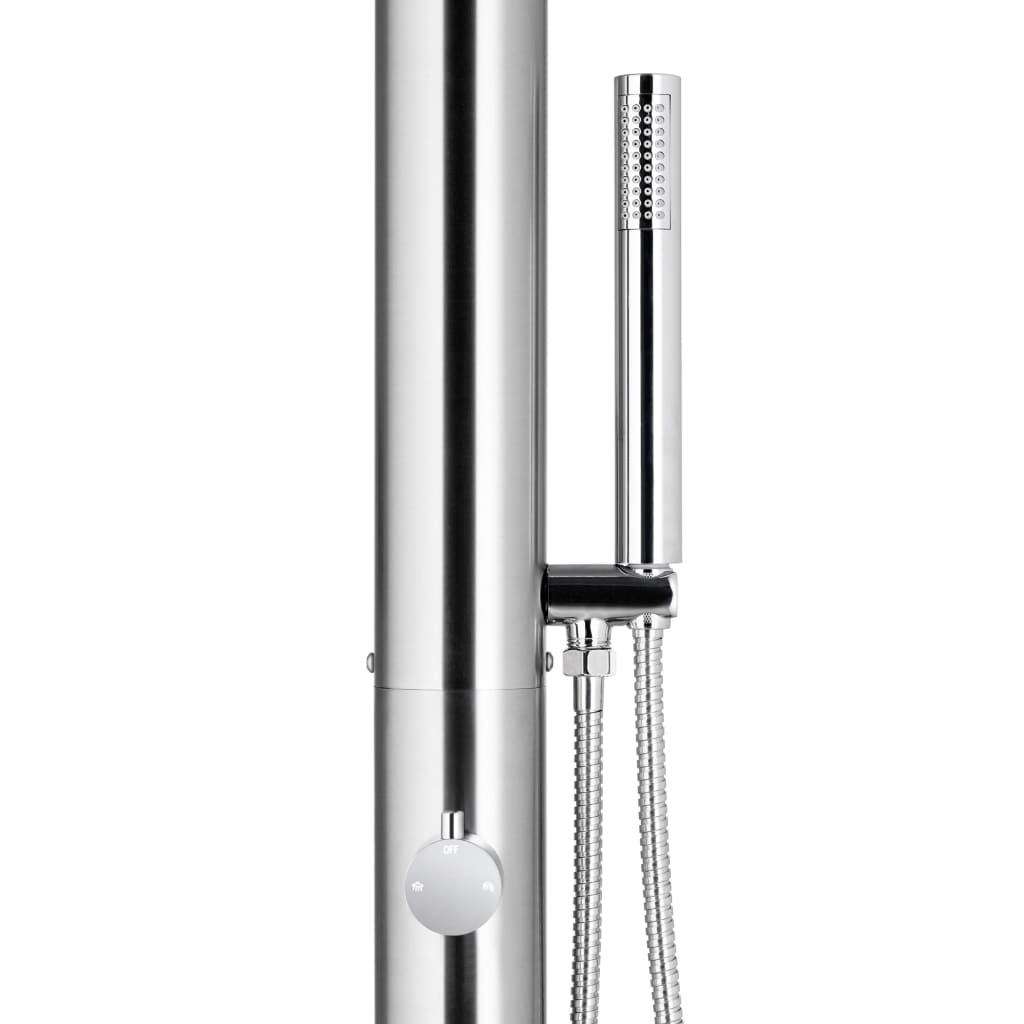Doccia da Giardino 225 cm in Acciaio Inossidabile