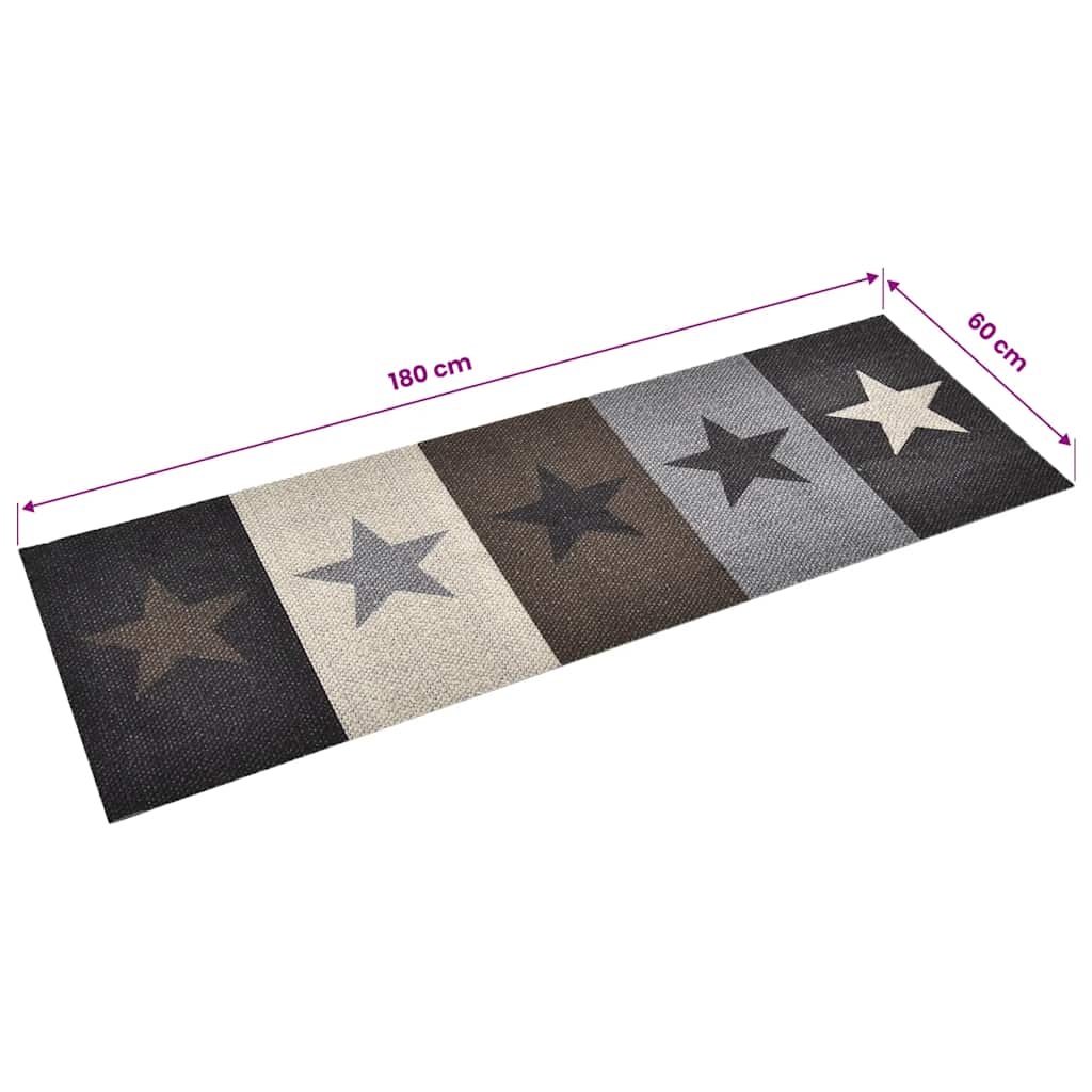 Tappetino da Cucina Lavabile con Stelle 60x180 cm