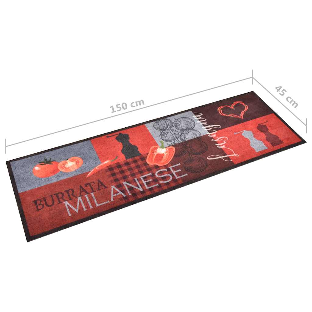 Tappetino da Cucina Lavabile Pomodori 45x150 cm