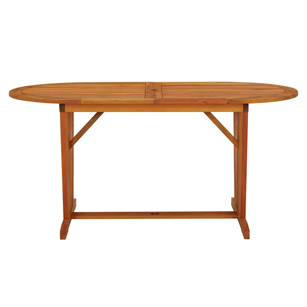 Tavolo da Giardino 160x85x75 cm in Legno Massello di Eucalipto