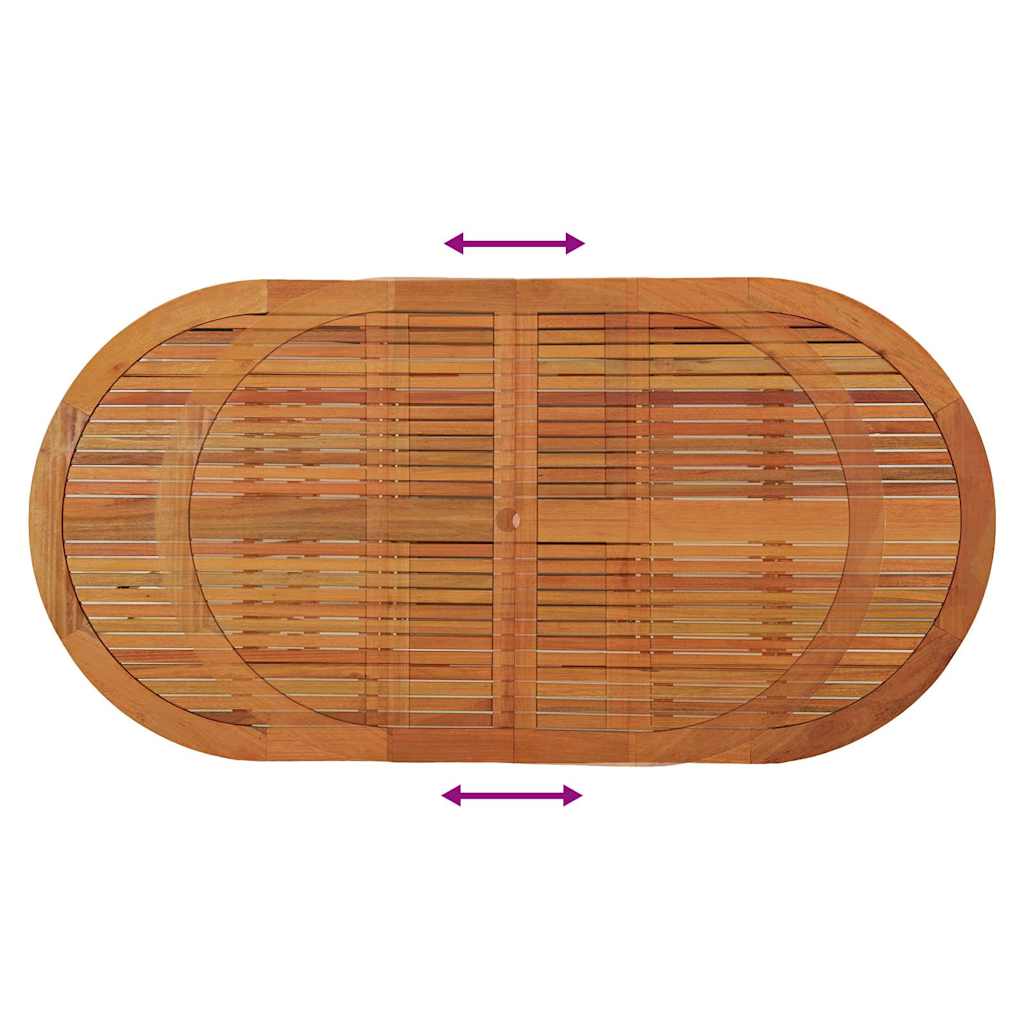 Tavolo da Giardino 200x100x75 cm in Legno Massello di Eucalipto