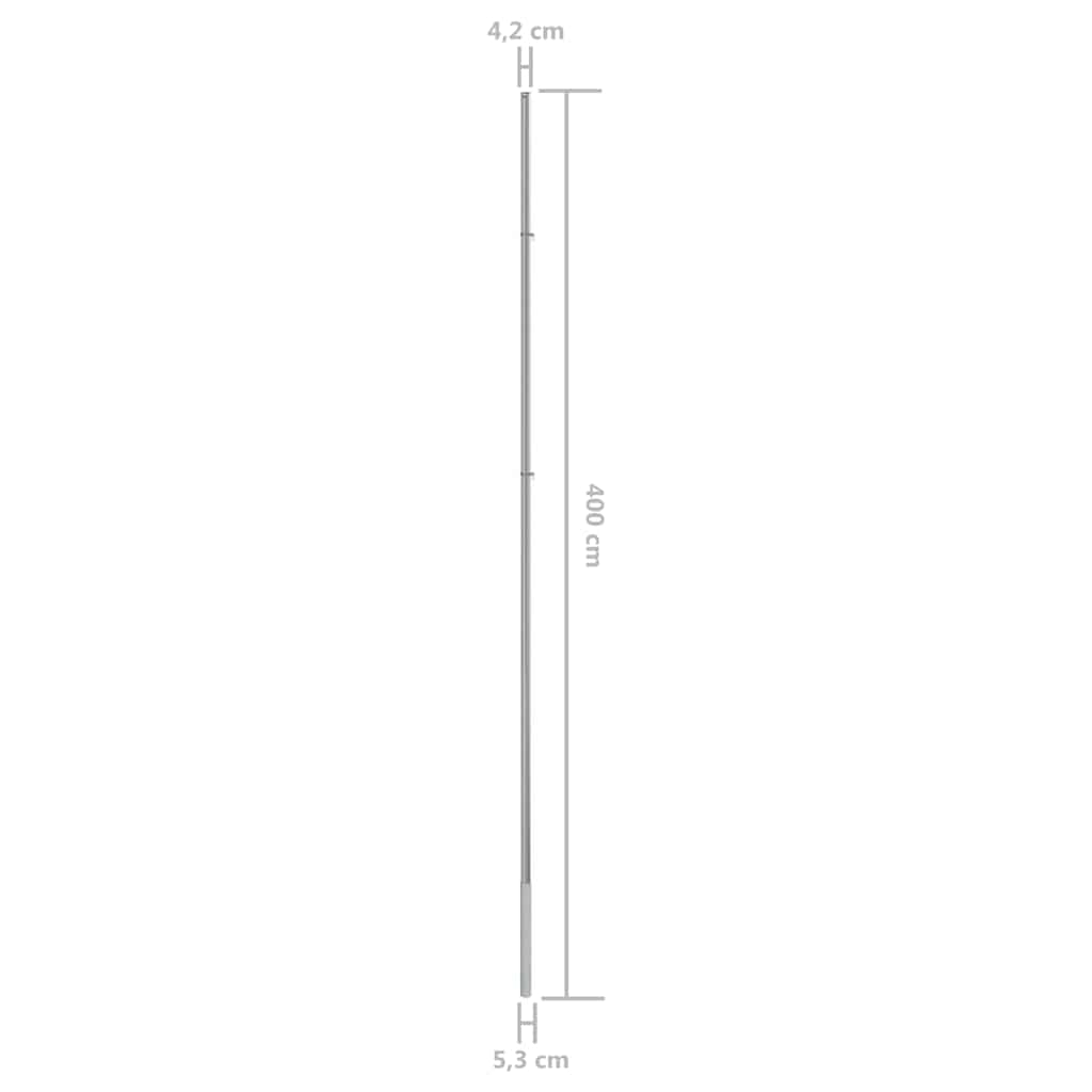 Asta per Parasole a Vela 400 cm Acciaio Inox