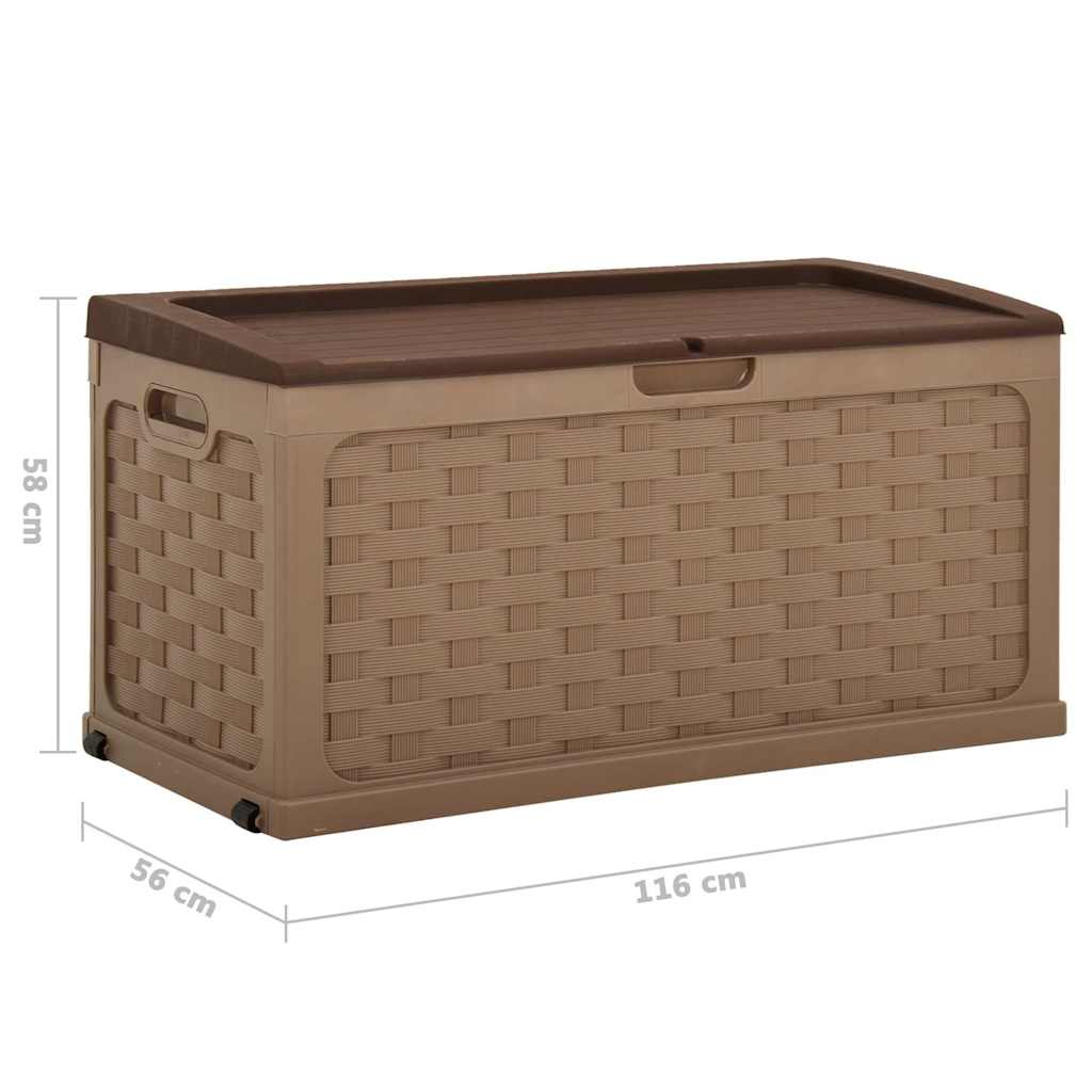 Baule da Giardino 335 L Moka e Cioccolato in Rattan PP