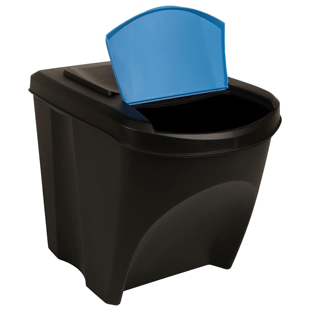 Cestini per Rifiuti Impilabili 3 pz Antracite 75 L