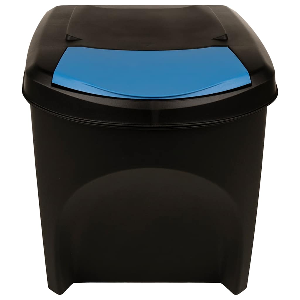 Cestini per Rifiuti Impilabili 3 pz Antracite 75 L