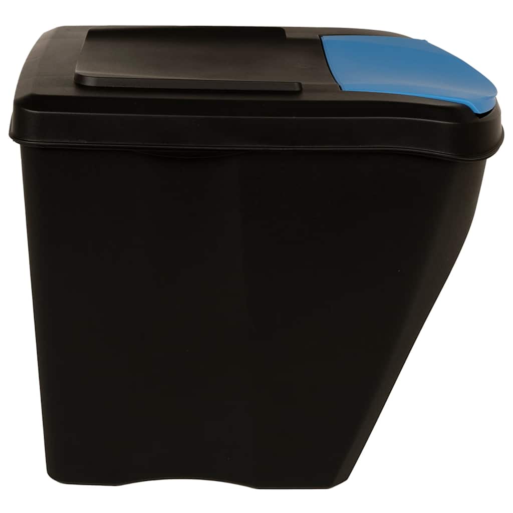 Cestini per Rifiuti Impilabili 3 pz Antracite 75 L