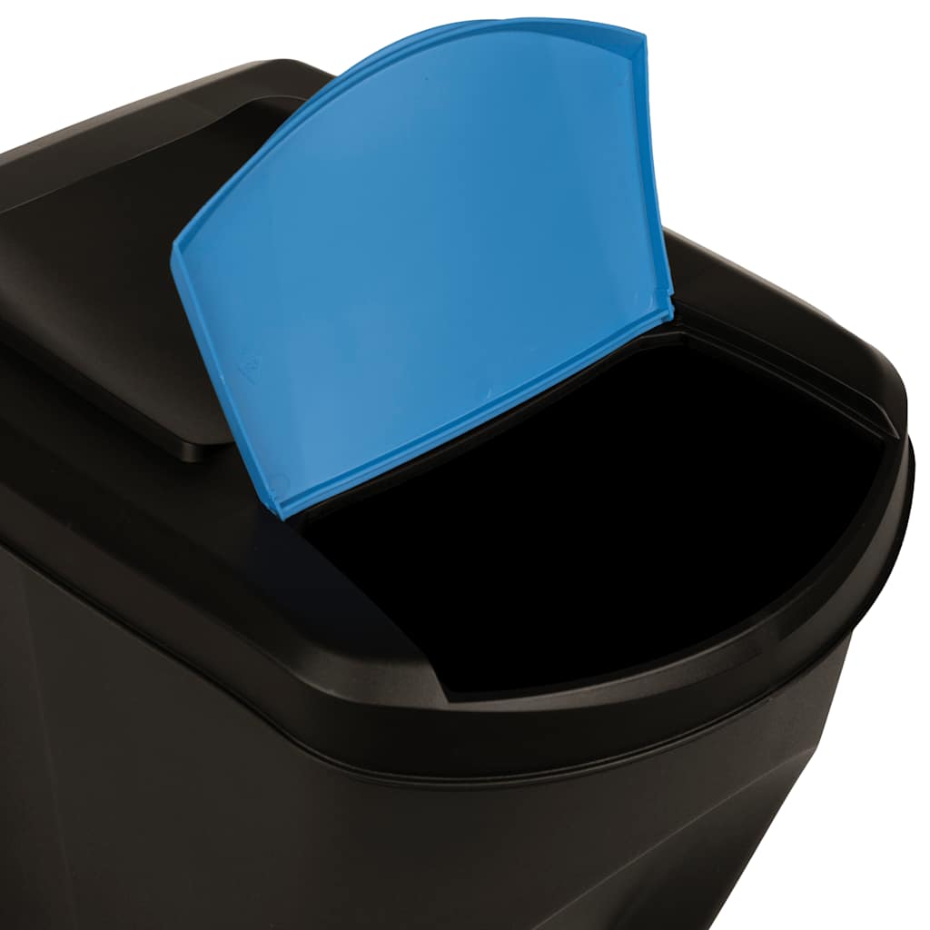 Cestini per Rifiuti Impilabili 3 pz Antracite 75 L