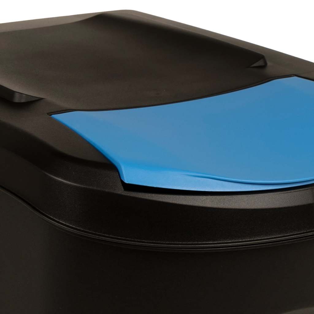 Cestini per Rifiuti Impilabili 3 pz Antracite 75 L