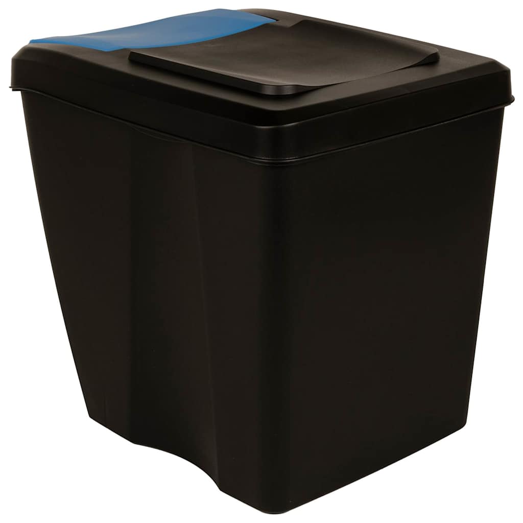 Cestini per Rifiuti Impilabili 3 pz Antracite 75 L