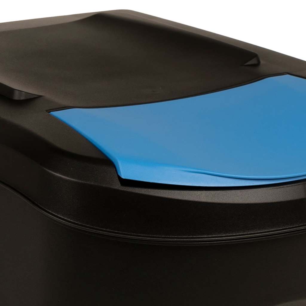 Cestini per Rifiuti Impilabili 4 pz Antracite 100 L