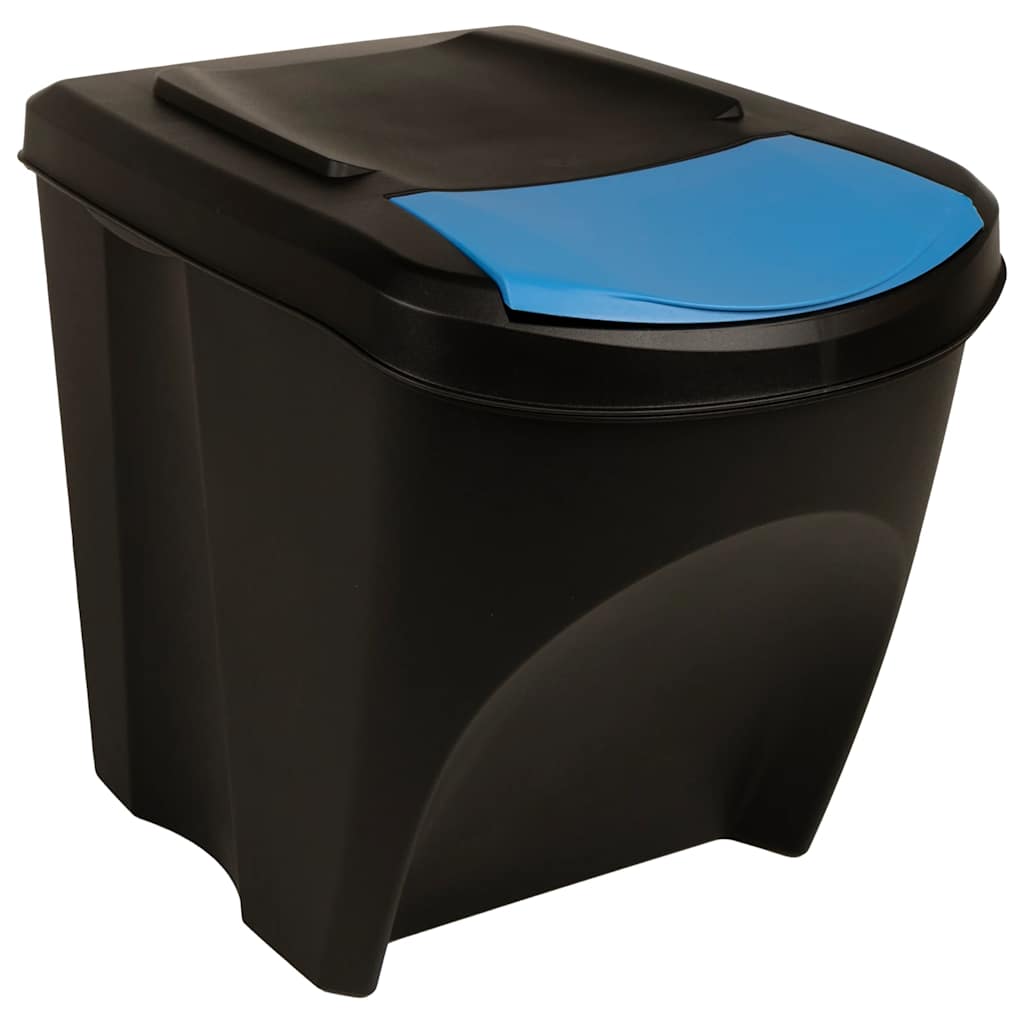 Cestini per Rifiuti Impilabili 4 pz Antracite 100 L
