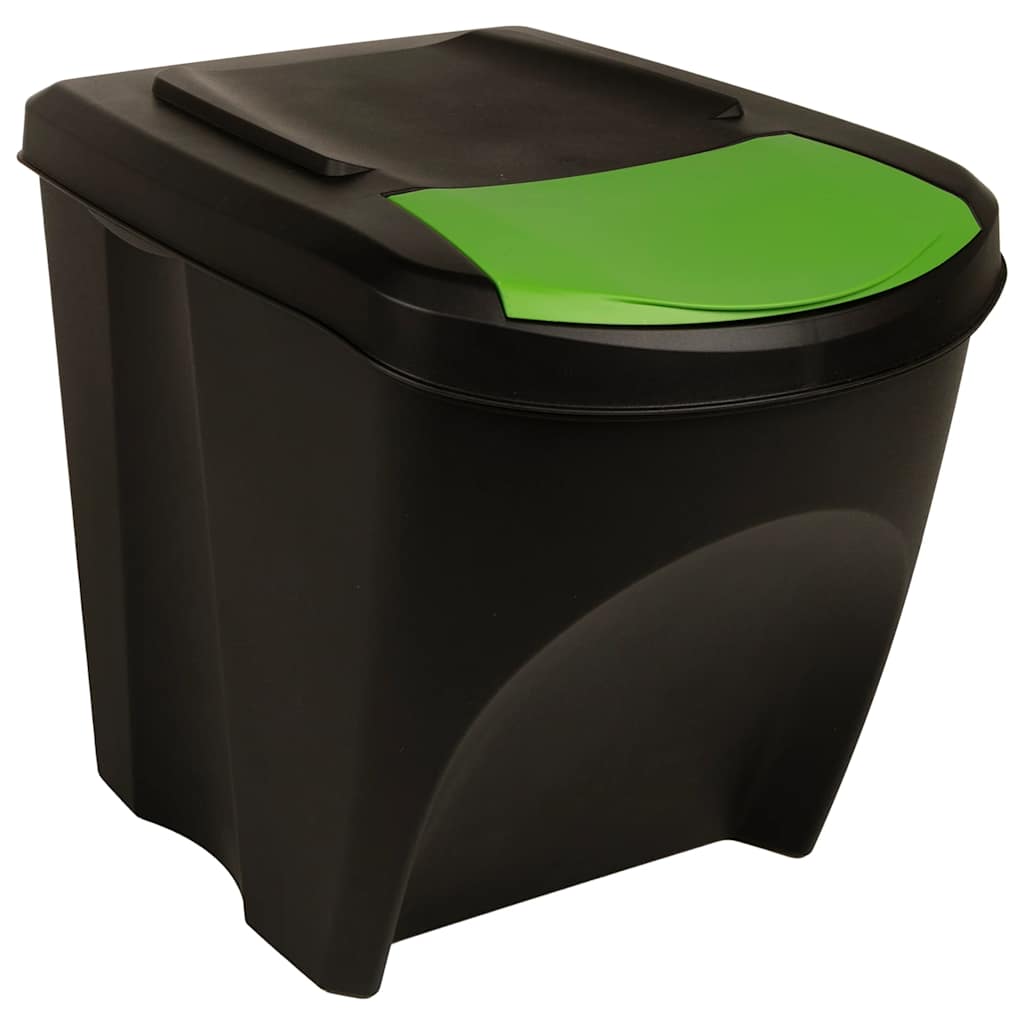 Cestini per Rifiuti Impilabili 4 pz Antracite 100 L