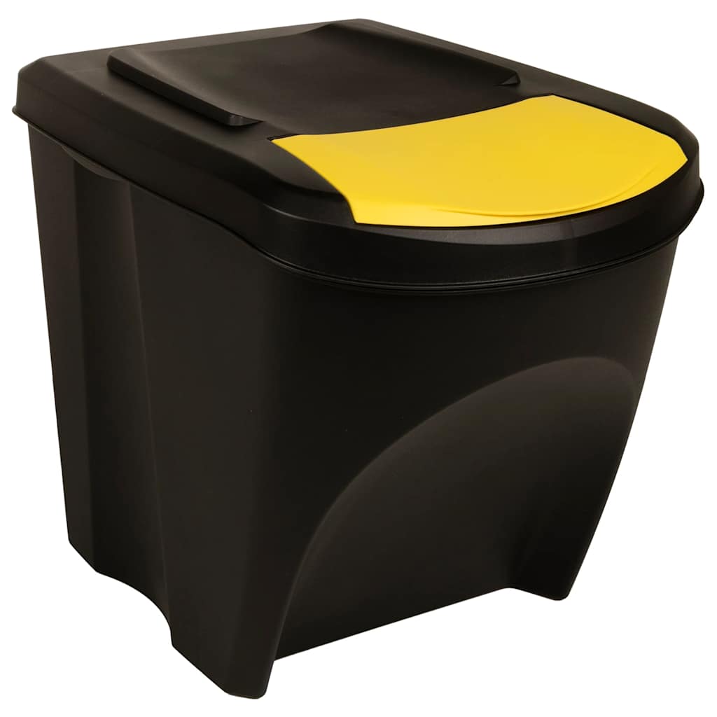 Cestini per Rifiuti Impilabili 4 pz Antracite 100 L