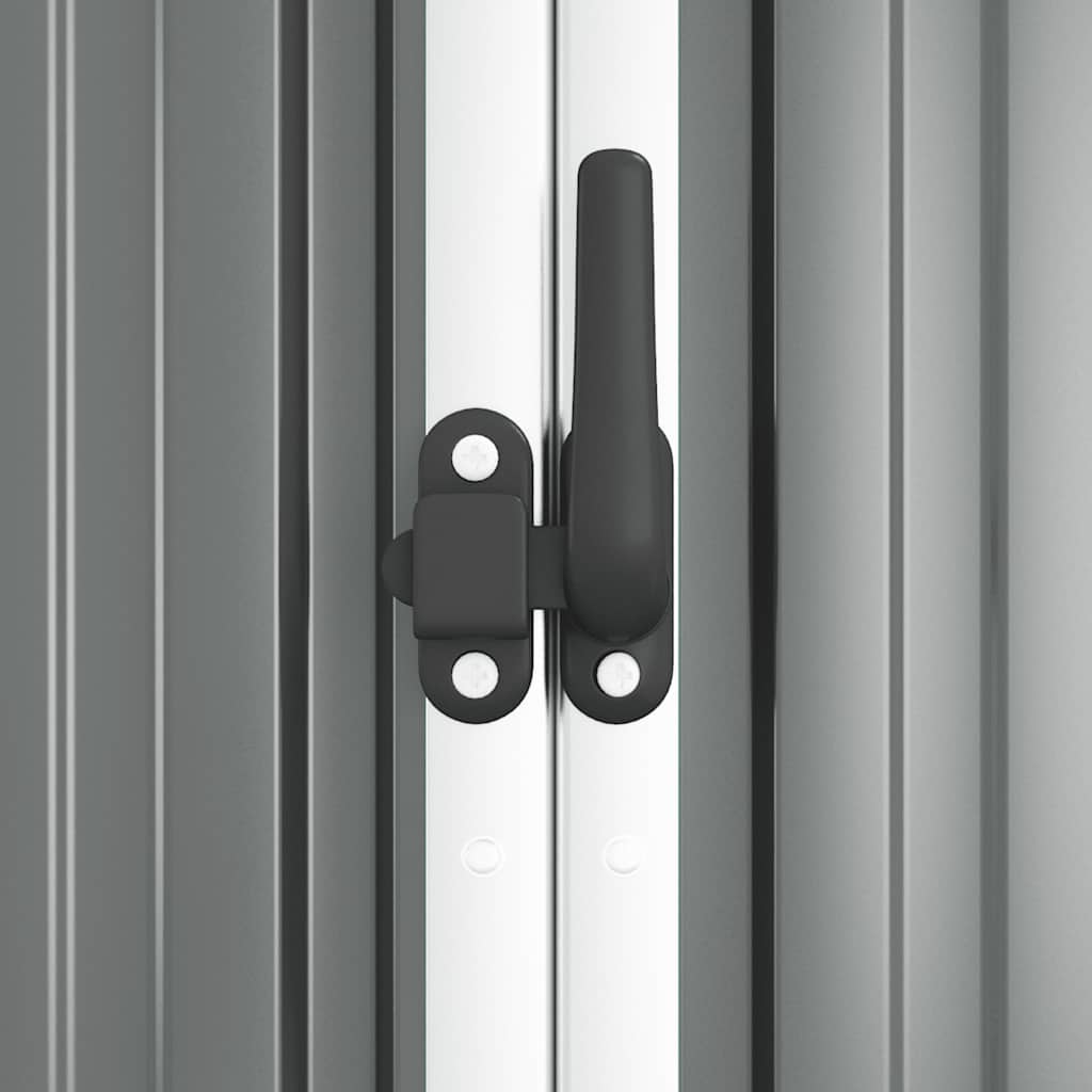 Capanno per Attrezzi Grigio 161x89x161 cm in Acciaio Zincato