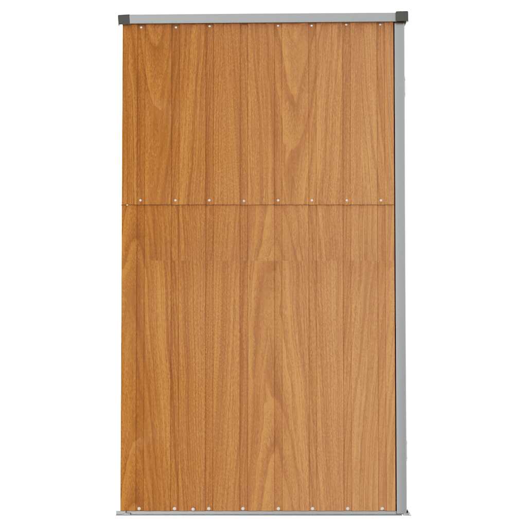 Capanno per Attrezzi Marrone 225x89x161 cm in Acciaio Zincato