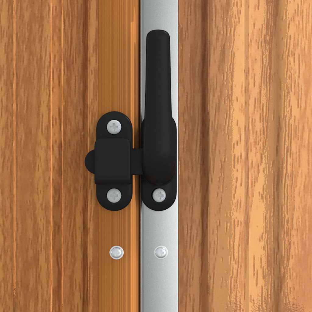 Capanno per Attrezzi Marrone 225x89x161 cm in Acciaio Zincato