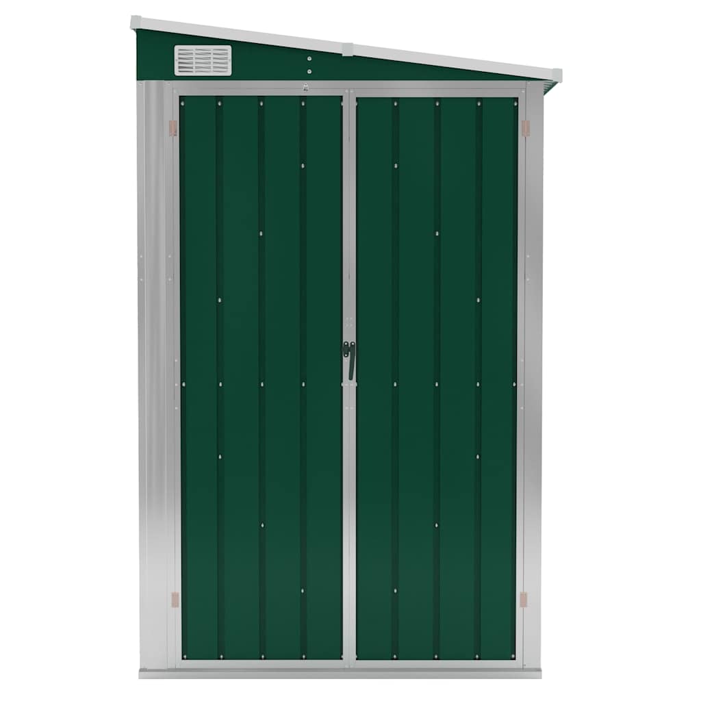 Capanno Giardino a Parete Verde 118x100x178 cm Acciaio Zincato