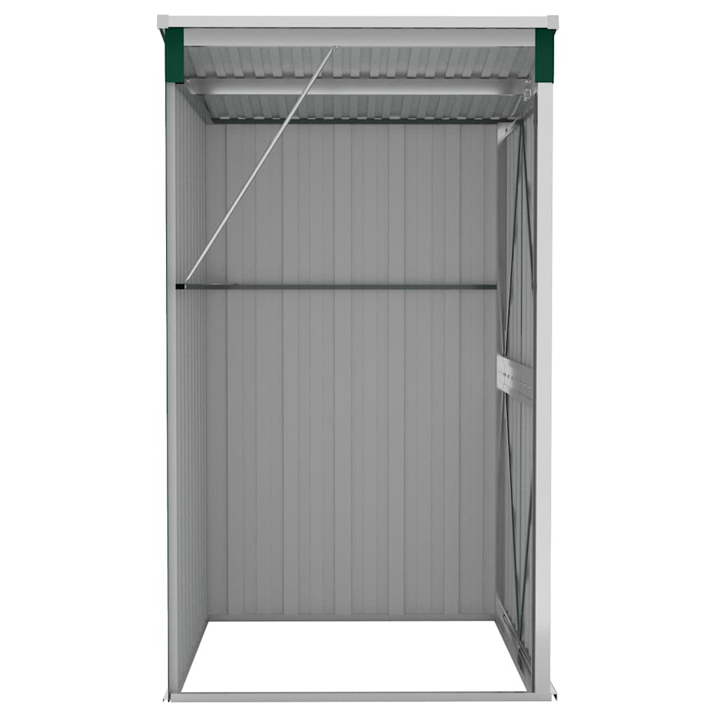 Capanno Giardino a Parete Verde 118x100x178 cm Acciaio Zincato