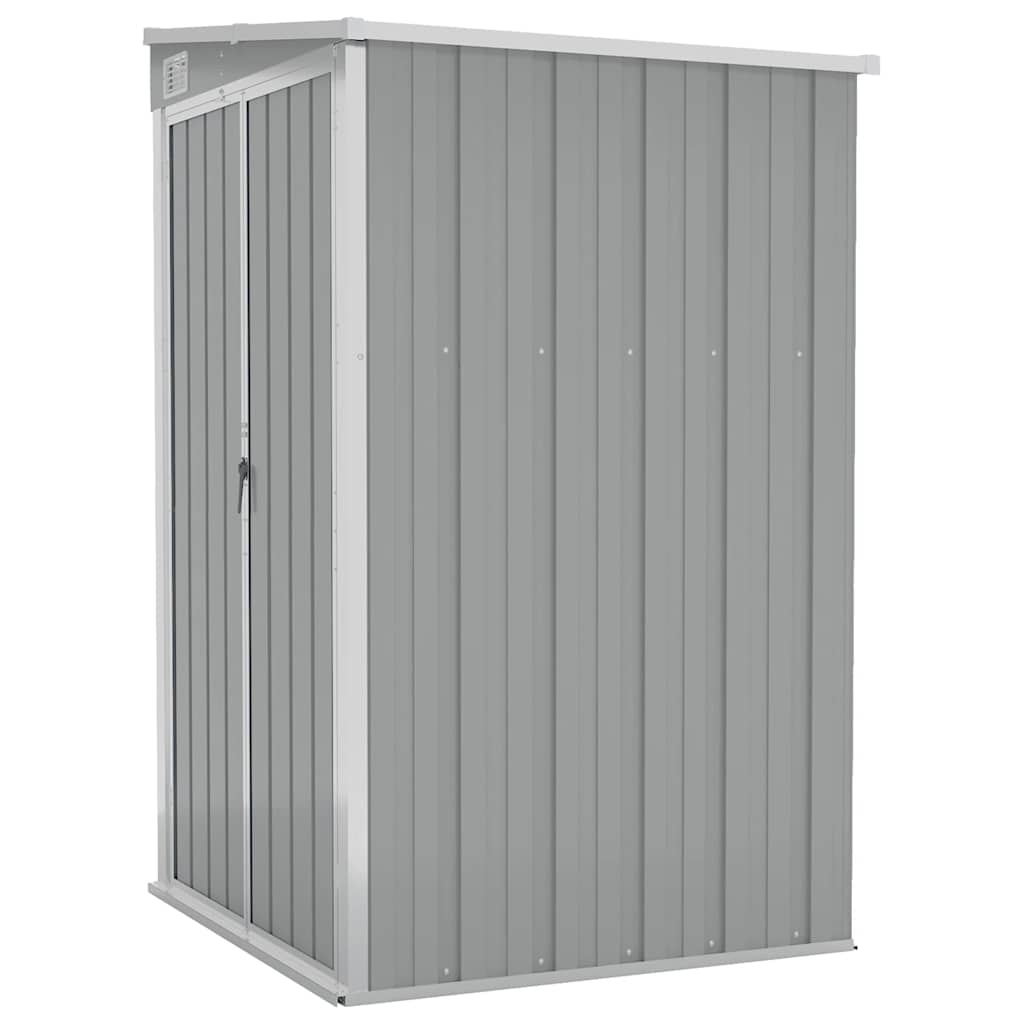 Capanno Giardino a Parete Grigio 118x100x178 cm Acciaio Zincato