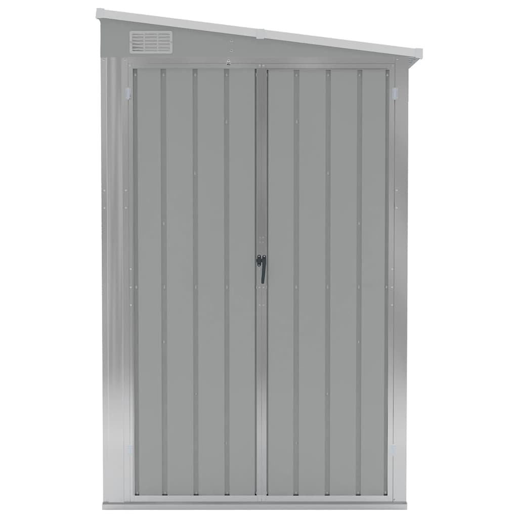 Capanno Giardino a Parete Grigio 118x100x178 cm Acciaio Zincato
