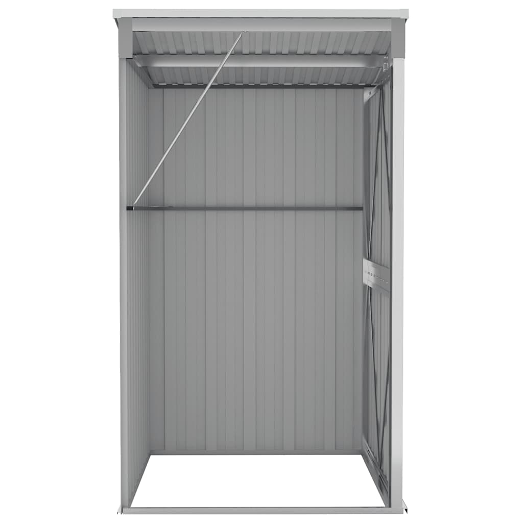 Capanno Giardino a Parete Grigio 118x100x178 cm Acciaio Zincato