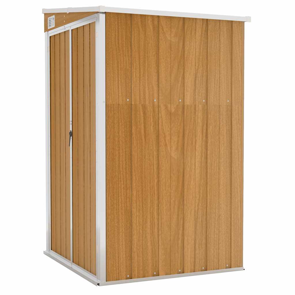 Capanno Giardino a Parete Marrone 118x100x178cm Acciaio Zincato