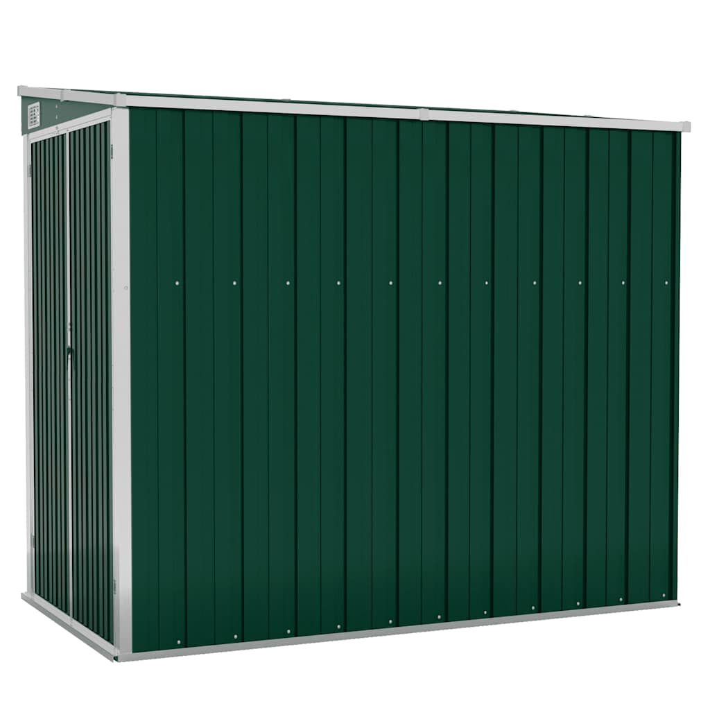 Capanno Giardino a Parete Verde 118x194x178 cm Acciaio Zincato