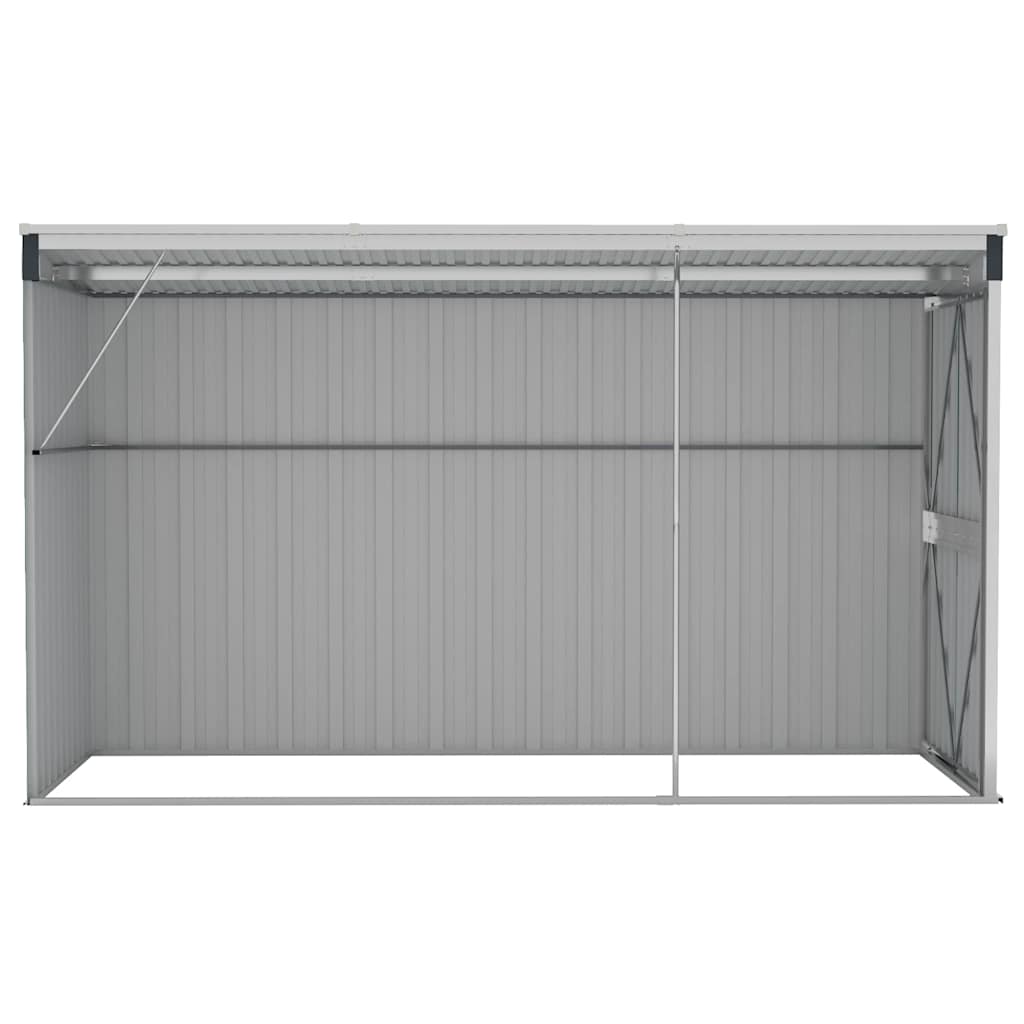 Capanno da Giardino a Parete Antracite 118x288x178 cm Acciaio