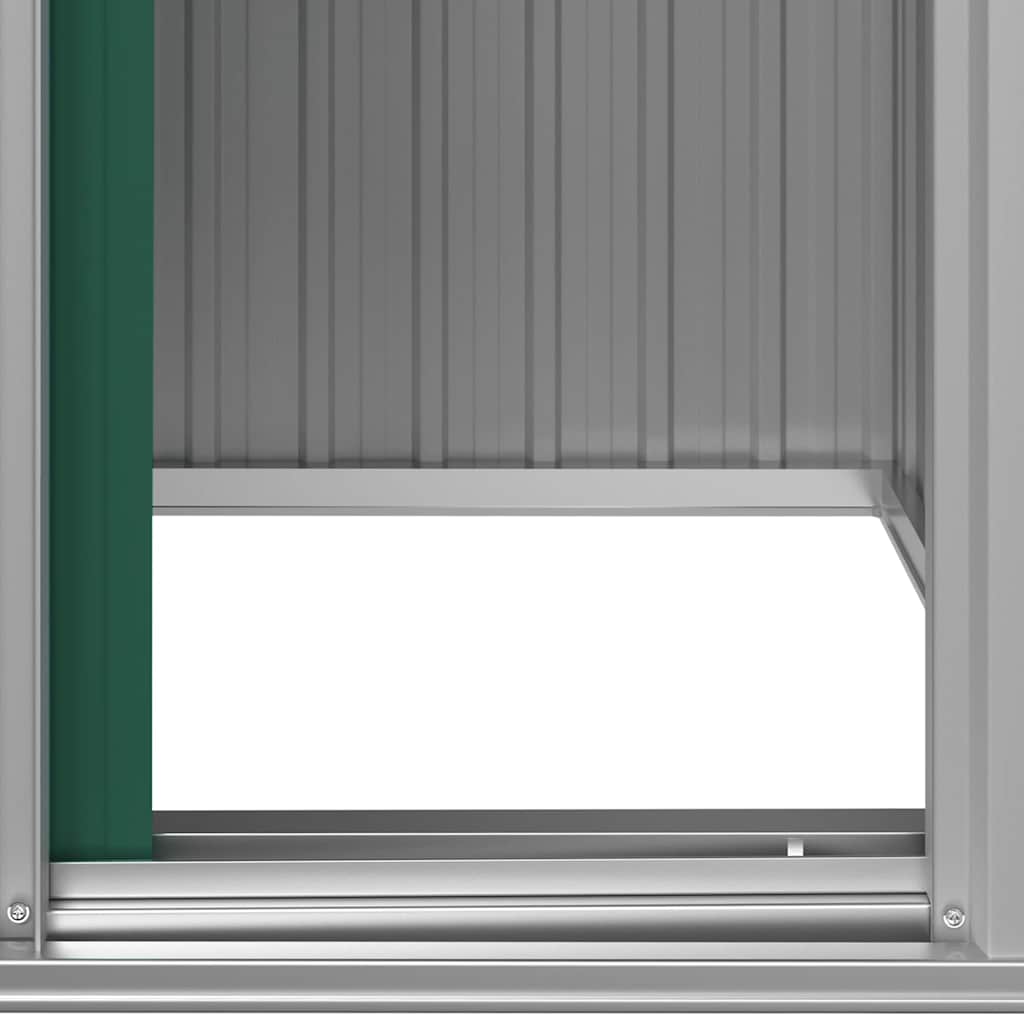 Capanno da Giardino Verde 126x97,5x177 cm Acciaio Zincato