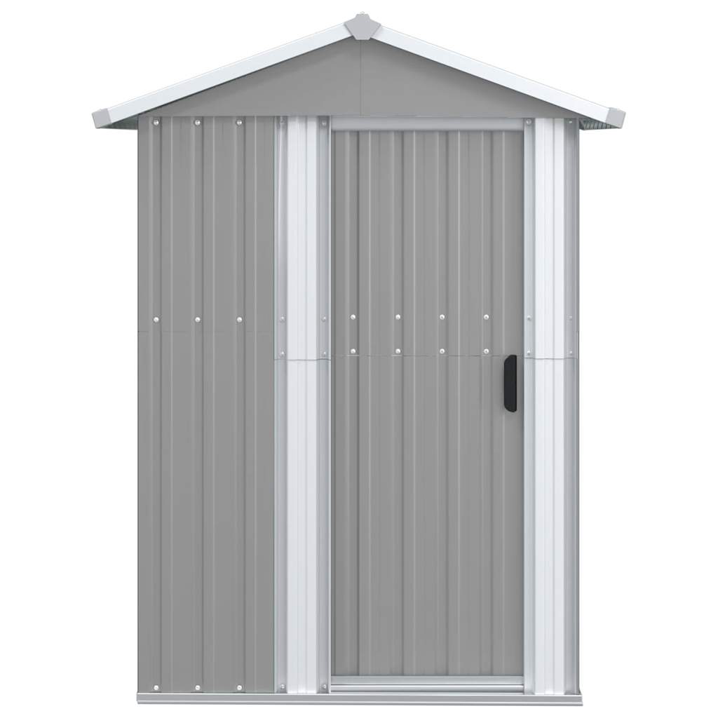 Capanno da Giardino Grigio 126x97,5x177 cm Acciaio Zincato