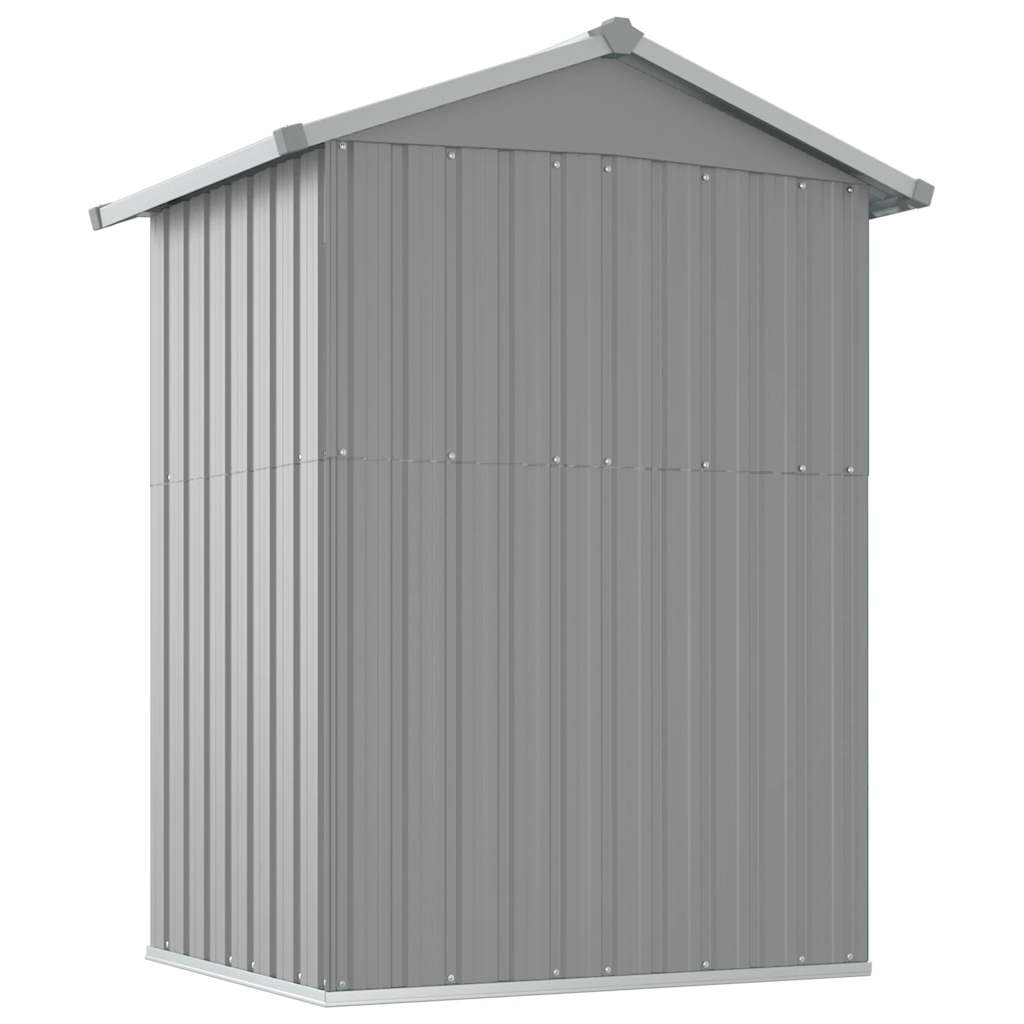 Capanno da Giardino Grigio 126x97,5x177 cm Acciaio Zincato