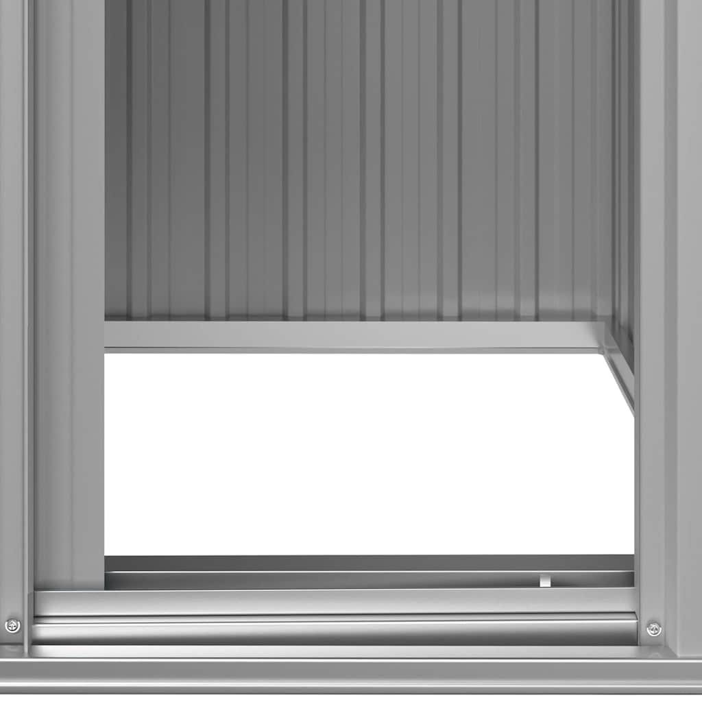 Capanno da Giardino Grigio 126x97,5x177 cm Acciaio Zincato