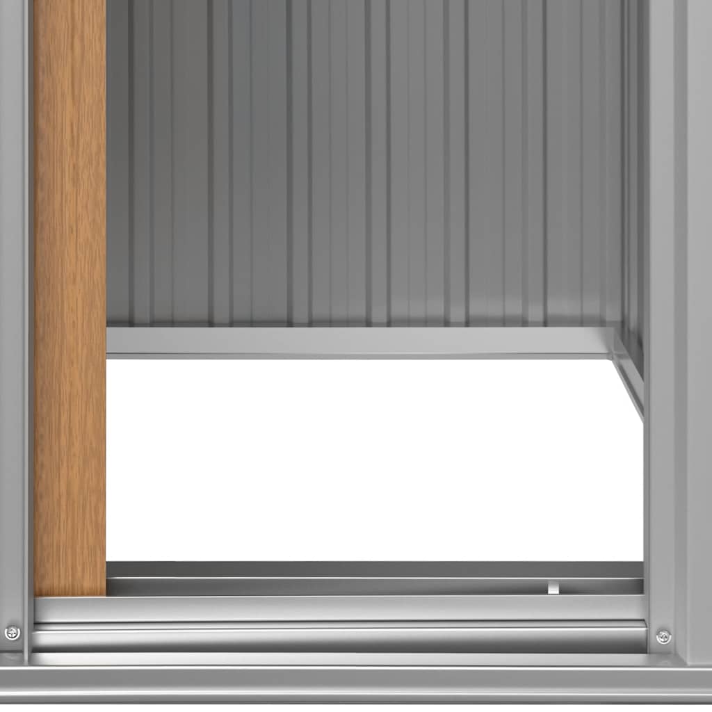 Casetta da giardino marrone 126x97,5x177 cm in acciaio zincato