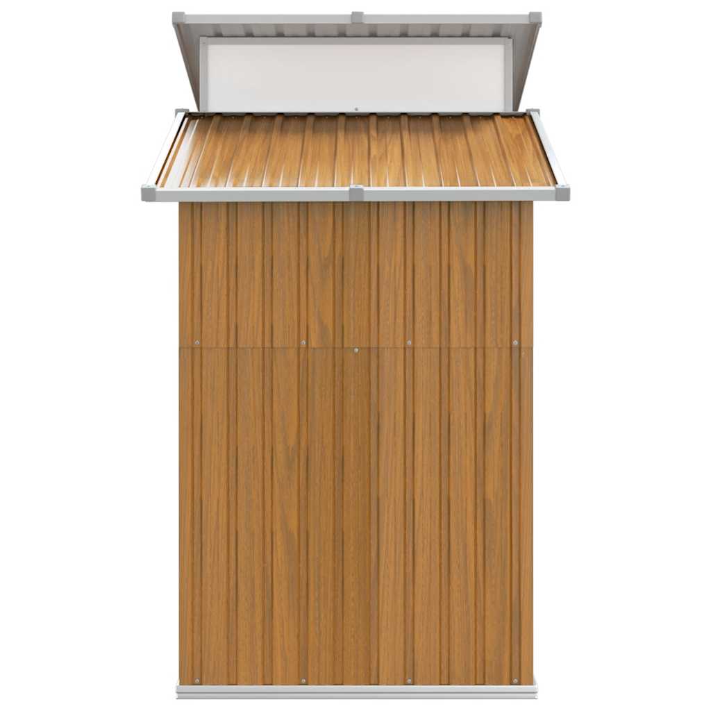 Capanno da Giardino Marrone 270x130x208,5 cm Acciaio Zincato