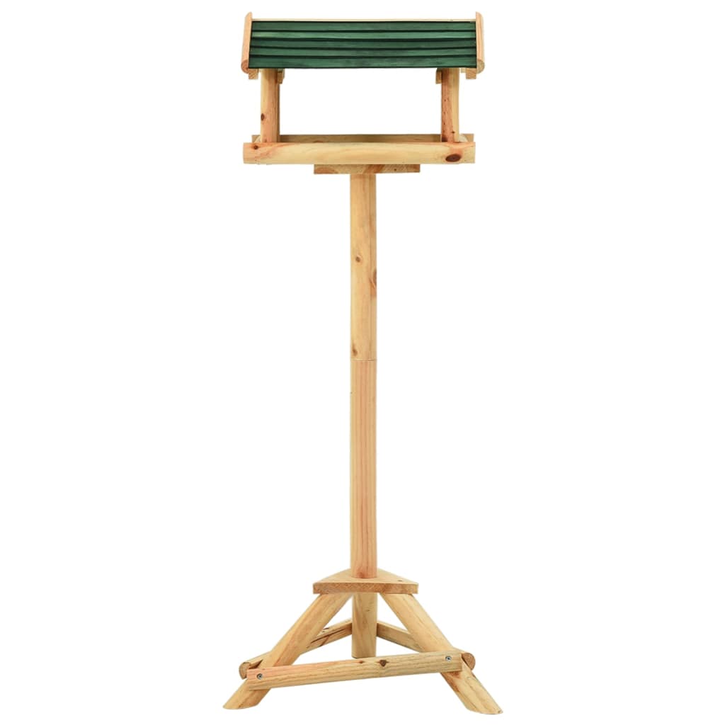 Mangiatoia Uccelli con Supporto 37x28x100 cm in Legno Abete