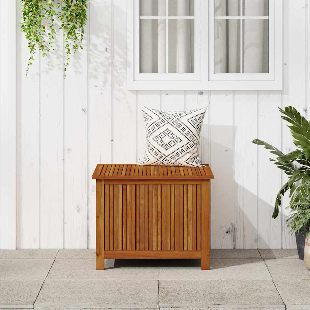Contenitore da Giardino 75x75x58 cm in Legno Massello di Acacia