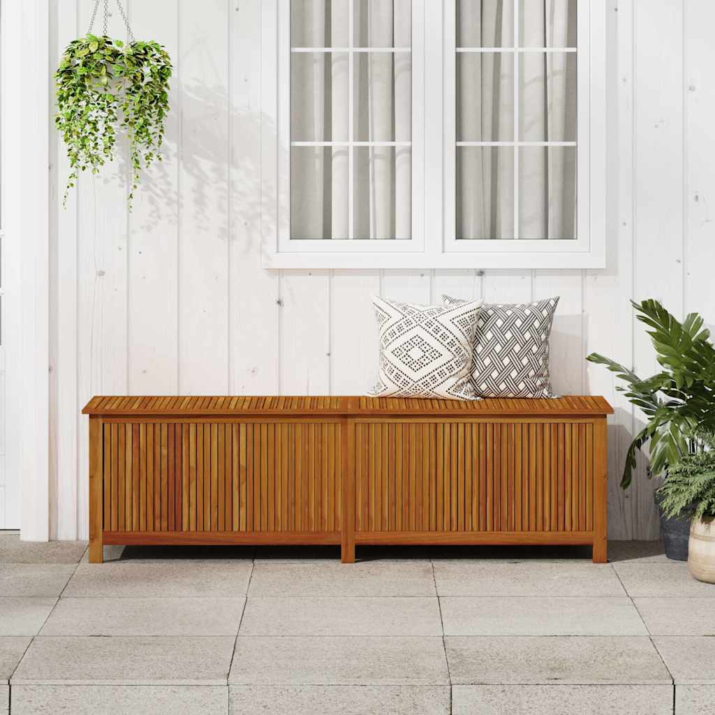 Contenitore da Giardino 200x50x58cm in Legno Massello di Acacia