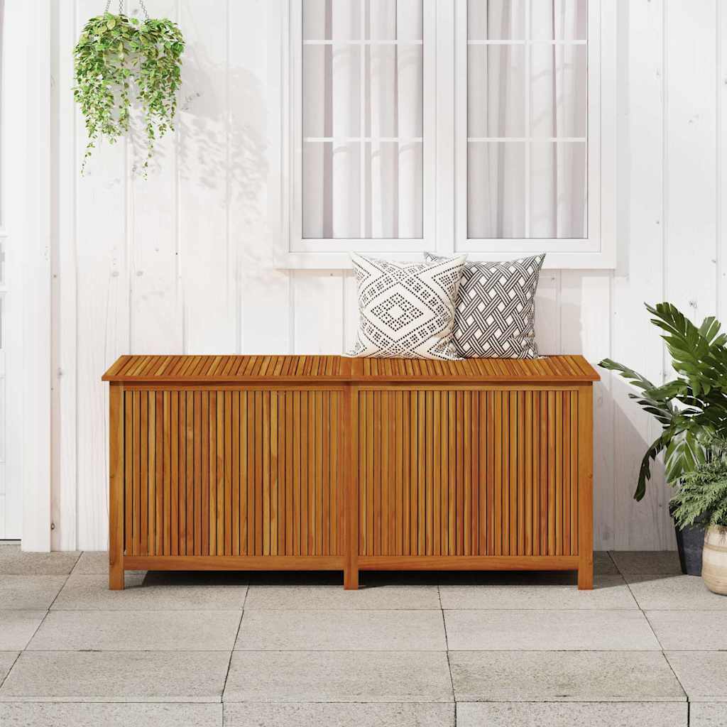 Contenitore da Giardino 175x80x75cm in Legno Massello di Acacia